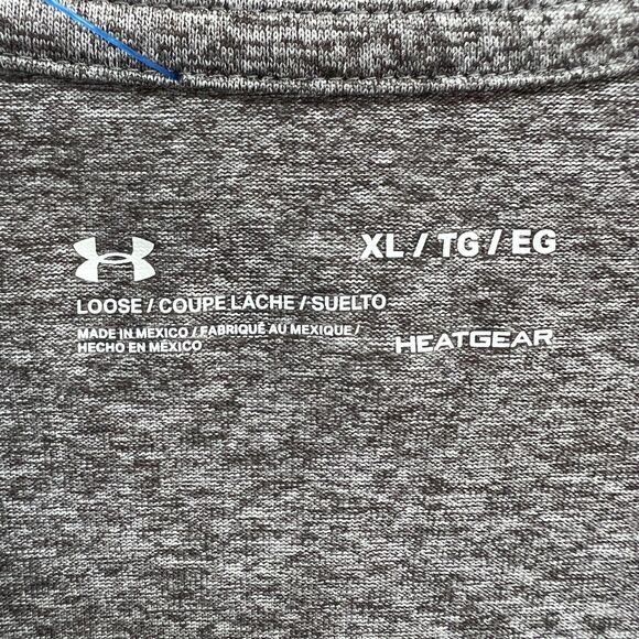 Under Armour Tech V-Neck Loose Fit T-Shirt Tee Heathered Gray Womens Extra Large - Picture 9 of 10